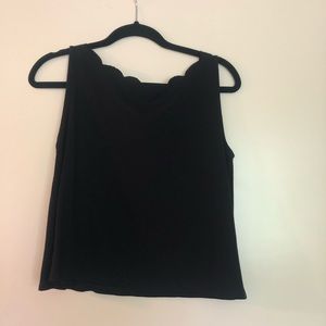 Anthropologie Scallop Neck Tank